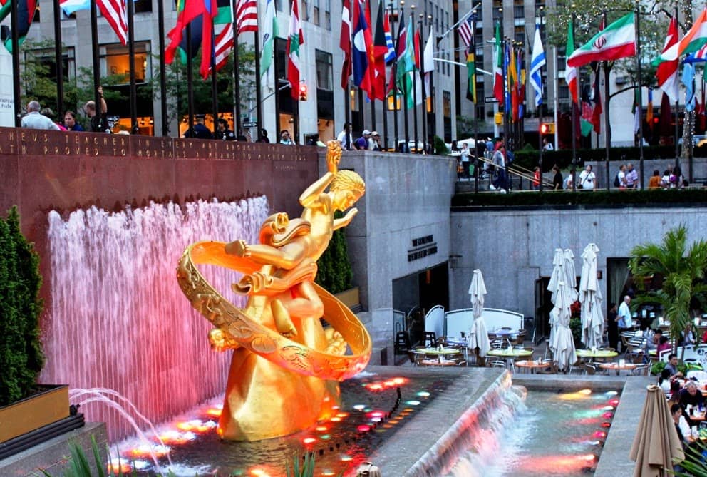 Atrações no Rockefeller Center em Nova York Atrações no Rockefeller Center em Nova York